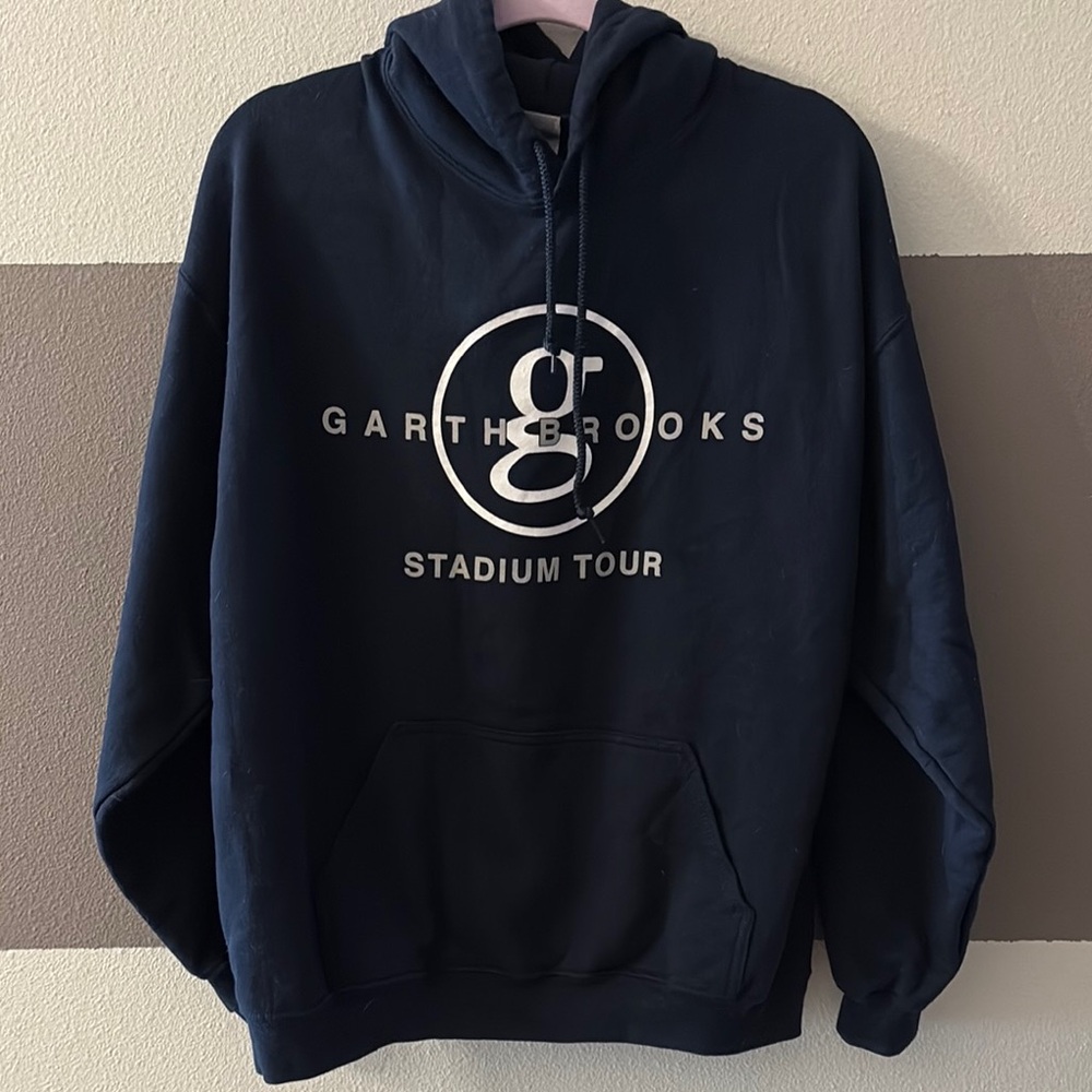 Garth Brooks Navy Hoodie - Stadium Tour Edition size Large